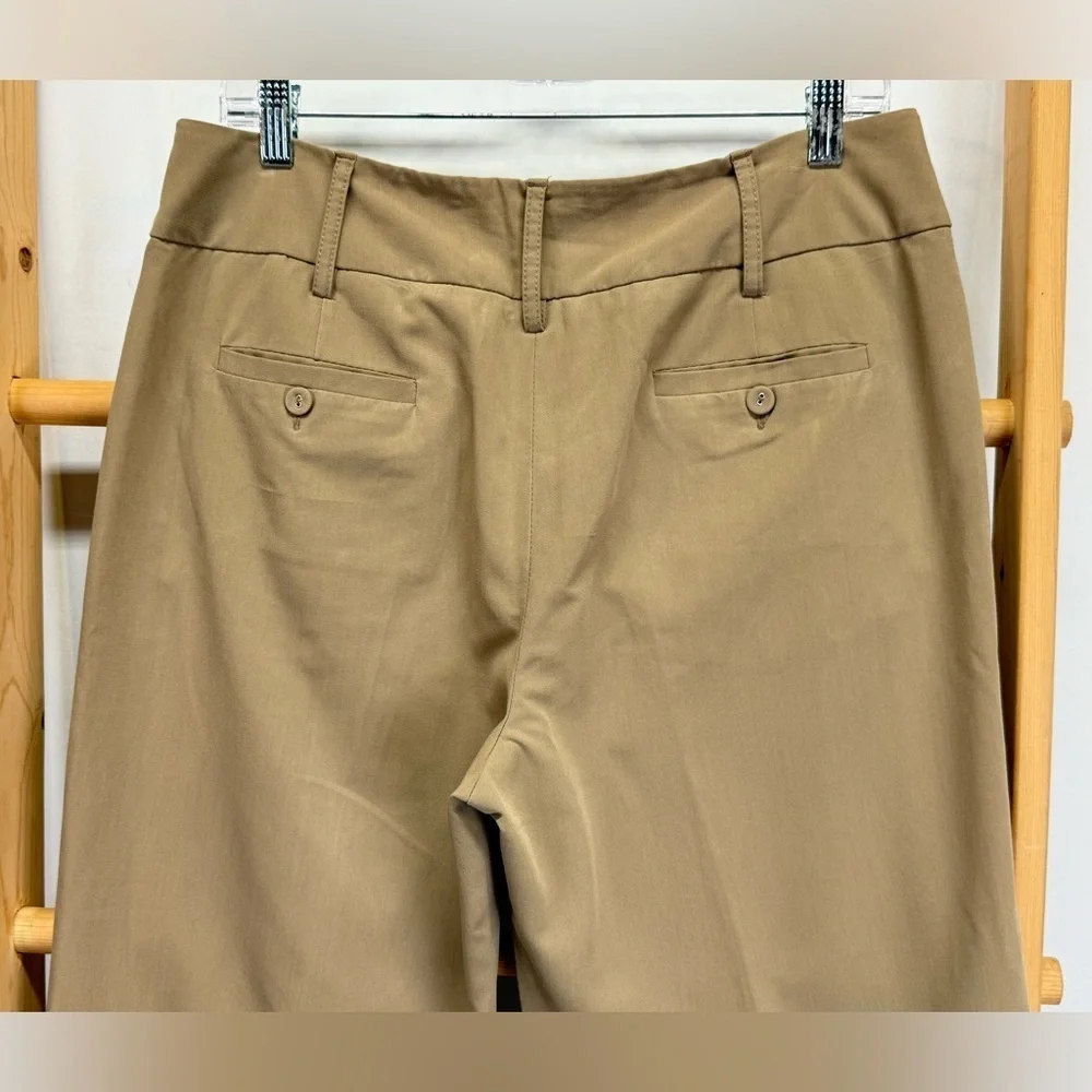 SANDRO Khaki cuff leg crop pants size 10 - Picture 2 of 12